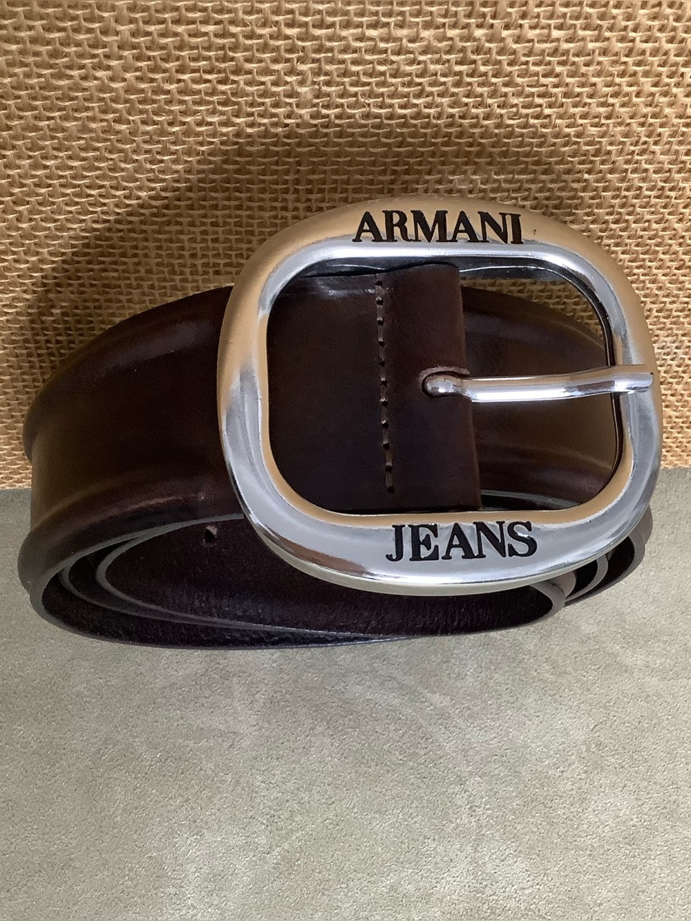 ARMANI Jeans Luxury Brown Leather Belt for Women  (W617)